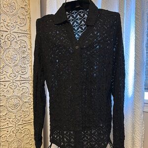 Elegant Black Lace Top